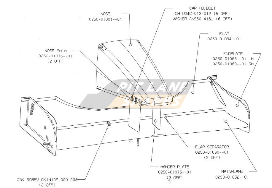 NOSE & WING ASSY Diagram